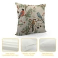 thumbnail image 4 of MLJA Winter Birds Pillow Covers Green Botanical Sparrow Red Bullfinch Bluebird Pine Branches Cones Decorative Throw Pillow Covers Cushion Case for Sofa Couch, 4 of 5