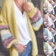 thumbnail image 2 of Cárdigan de mohair de rayas de colores llamativos para otoño e invierno, chaqueta de punto de Europa y Estados Unidos, cárdigan de mujer, 2 of 5
