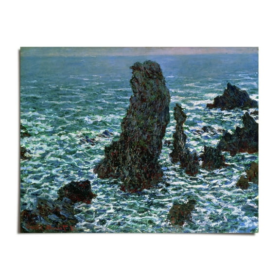 Etretat, Beach And The Porte D'amont, 1883 - Claude Monet - 8x10 - Wall Art Print - UNFRAMED