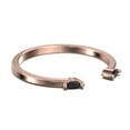 thumbnail image 3 of 0.08ct Marquise Cut Black Diamond Moissanite Open Design 18K Rose Gold Over Silver Wedding Band, 3 of 4
