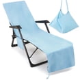 thumbnail image 1 of Funda para silla de piscina y diván, toalla de playa VOCOOL, azul cielo, 1 of 8