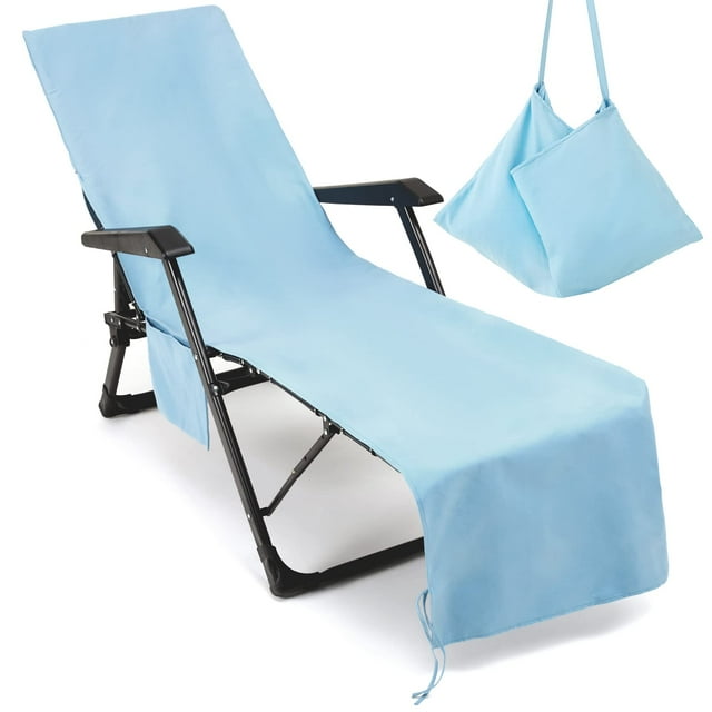 Funda para silla de piscina y diván, toalla de playa VOCOOL, azul cielo