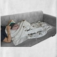 thumbnail image 6 of Wedding Soft Flannel Fleece Throw Blanket, Bride and Groom Wedding Pictures in Comic Book Style Honeymoon Celebration, Cozy Plush for Indoor and Outdoor Use, 50" x 70", White Black Pink, by Ambesonne, 6 of 6