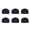Black, variant on CEORPER 6Pcs Guitar String Ties Bridge Beads Classical Guitar Rollers String Trees