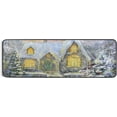 thumbnail image 5 of Dreamtimes Watercolor Snow House Hallway Runner Rug 2'x6' Kitchen Rug with Rubber Backing Winter Firs Tree Non Slip Entryway Rug Runner Washable Soft Area Rug for Hallway Bedroom Kitchen Decor, 5 of 6