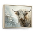 thumbnail image 2 of Designart "Minimalistic Beige Yak Art II" Yaks Floater Framed Canvas Wall Art, 2 of 5