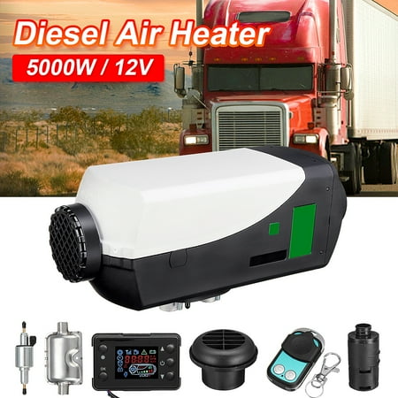 Diesel Tank Trailer - 12V 5KW Diesel Air Heater LCD Switch Remote+10L Tank For Truck Trailer Car Boat