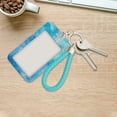 thumbnail image 4 of WIRESTER Slide-Open ID Badge Holder Keychain, Hard Plastic Card Case with Clear Window for ID, Credit Card, Bus Pass & Photo – Ocean Sea Turtles, 4 of 6