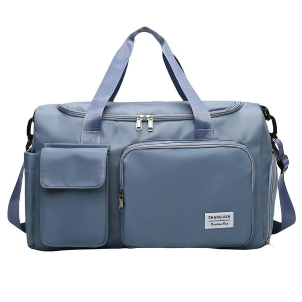 Bolsa de Viaje Impermeable Zulema Duffel Wet Equipaje Ligero para Yoga Gimnasio Azul