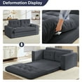 thumbnail image 4 of ZAFLY 2 in 1 Convertible Loveseat, Sleeper Sofa Bed, Floor Couch for Small Space - Gray, 4 of 6