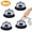 Design 1, variant on Call Bell Teacher Bell Hand Held Bells Ringing Bell for Service School Bell Dinnerbells Wedding Bells for Hotels Schools Restaurants Hospitals Warehouses 4-Pack Design 1