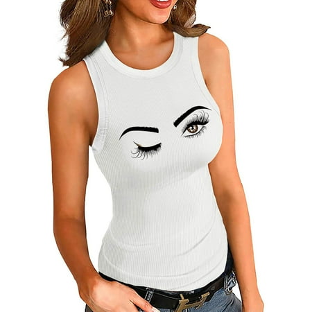 

FREE SHIPPING-camisole Womens Swing Vest Sleeveless Cami Top Ladies Strappy Flared Plus Size Tops Shirt nightgowns for women lingerie valentines day birthday gifts White