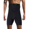 thumbnail image 3 of PULLIMORE Mens Tummy Control Shapewear Shorts High Waist Slimming Body Shaper Boxer Briefs (M, Black), 3 of 10