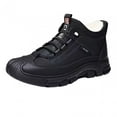 thumbnail image 3 of Botas de nieve de invierno para hombre, botas cortas de invierno para mochilero, deportes, senderismo Negro Talla 41 Yuyangstore Botas de nieve de invierno, 3 of 8