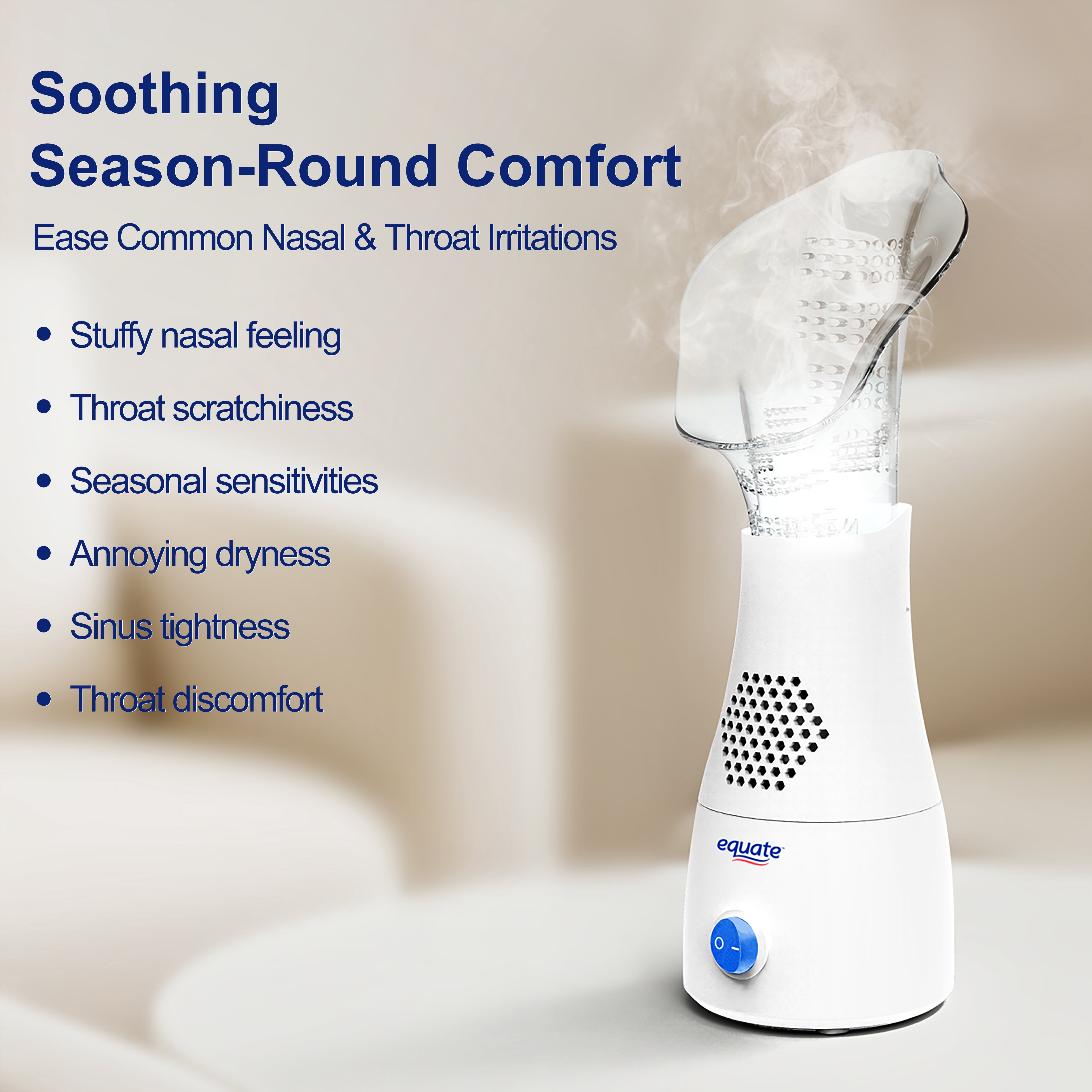 Equate Sinus Inhaler with Contoured Mask and Adjustable Steam