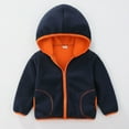 thumbnail image 2 of Gubotare Boys Fleece Hoodie Zipper Toddler Girls Fleece Jacket Zip Up Hoodie Warm Fall Winter Coat Kid Fuzzy Outerwear with Pocket Size 3T 4T,(Orange 3-4 Years), 2 of 9