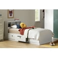 thumbnail image 3 of South Shore Spark Twin Mate's Platform Storage Bed with 3 Drawers, in Pure White, 3 of 12