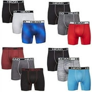 HEAD Mens Performance Boxer Briefs - 12-Pack Athletic Fit Breathable Tagless Underwear S-5XL Regular or Plus Size