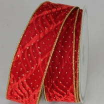 The Ribbon People Red Polka Dotted Wired Craft Ribbon 2" x 20 Yards