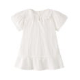 thumbnail image 1 of Qudderr Robes de Princesse pour Filles Manches Courtes Robe d'Été en Coton pour Enfants Taille 1-8T, 1 of 9