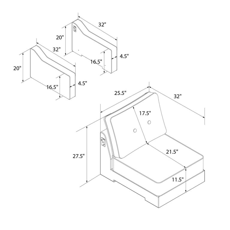 Built In Sofa Dimensions Baci Living Room