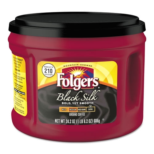 Folgers Black Silk Ground Coffee Dark Roast 242 Ounce Folgers Black Silk Ground Coffee Dark Roast 242 Ounce