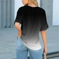 thumbnail image 5 of Tdoqot Womens Oversized T Shirts with Pocket- Short Sleeve Casual Summer Soft Gradient Trendy Tops Dark Blue Size 2XL, 5 of 7