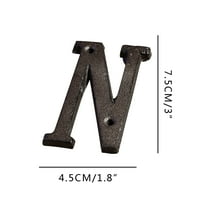 Vintage Iron House Numbers Letters Set - DIY Address Numbers with Mounting Screws - Rustic Metal Alphabet Letters for Home Garden Shop Decor - Industrial Style House Number Signs 35-55g Each