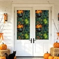 thumbnail image 4 of Static Cling Gothic Stained Glass Window Film, Removable Privacy Protection Glass Sticker, Halloween Home Bathroom Door Decor Window Sticker without Adhesive Residue (Green), 4 of 6