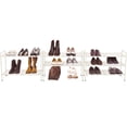 thumbnail image 4 of 3-tier Stackable Mesh Shoe Rack White Mesh Panel, 4 of 6