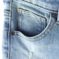 thumbnail image 6 of KIDSCOOL SPACE Baby Denim Shorts,Strtchy DenimAbove Kneee Ripped Summer Short Pants, Light Blue, 18-24 Months, 6 of 8