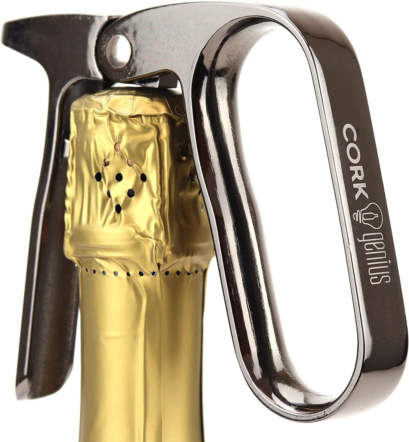 Cork Genius Champagne Opener, Easy to Use Cork Puller with Ergonomic