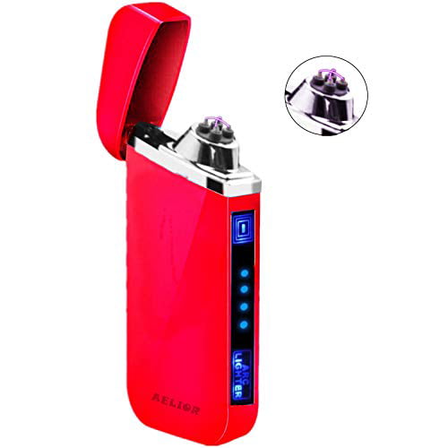Cool 2in1 Laser Flame-less Windproof Lighter USB Rechargeable Torch Flashlight 