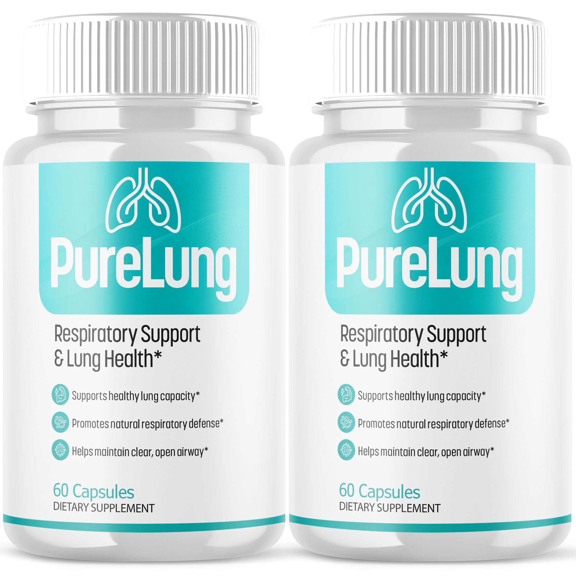PureLung Advanced Formula Pills Supporting Lung Health and Respiration Pure Lung 120 Capsules
