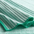 thumbnail image 6 of TOWN & COUNTRY PLAY 6-Piece Striped Reversible Terry Brights Set, 2-Bath Towels, 2-Hand Towels, 2-Washcloths, 100% BCI Cotton, Plush & Absorbent 550GSM, Tropical Green, 6 of 7