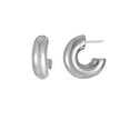 thumbnail image 2 of Time and Tru Silvertone Bubble Hoop Earring, 1 Pair, 2 of 4