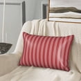 thumbnail image 3 of JUNZAN Stripes Red White Silk Pillowcase for Hair and Skin,Cooling Sleep Both Sides Silk Satin Pillow Covers with Zipper for Women Men, 3 of 8