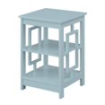 thumbnail image 2 of Convenience Concepts Table d'Appoint Town Square avec Étagères en Bois Bleu Mer, 2 of 7