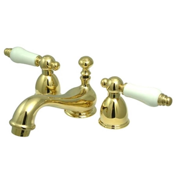 Elements Of Design Es3952pl Double Handle 4" To 8" Mini Widespread Bathroom Faucet - Brass