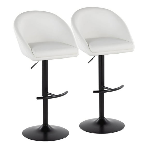 LumiSource Matisse Highback Adjustable Barstool - Set of 2