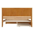 thumbnail image 4 of AFI Madison King Wood Platform Bed with Footboard and Twin XL Trundle, Light Toffee, 4 of 9