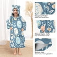 thumbnail image 3 of FORMRS Wearable Blanket Hoodie with Sleeves for Kids Cozy Flannel Sweatshirt, Easter Eggs, 3 of 7