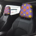 thumbnail image 2 of Kdxio Yellow Lemon And Orange Pattern Print 2 Piece Car Head Rest Covers Set Auto Front/Rear Seats Headrest Cover Universal Fit Most Cars,Sedan, SUV, 2 of 9