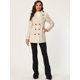 thumbnail image 2 of Abrigo de Fieltro Allegra K Doble Botonadura Beige S, 2 of 6