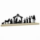 thumbnail image 4 of Nacimiento Escena de Navidad Decoración Metálica con Base de Madera Ornamento Creativo para Mesa Adecuado para Regalo Decoración de Hogar 32cmx4cmx10c, 4 of 9