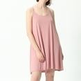 thumbnail image 4 of SWSMCLT Women's Sleeveless Nightgown Soft Summer Sleepwear Cotton Stretchy Short Rayon Cotton Spaghetti Strap Sleep Dress Pink 4X-Large, 4 of 4