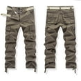thumbnail image 3 of Clothing Men's Cargo Pants,Men's Cargo Pants Cargo Trousers Hiking Pants 8 Pocket Plain Comfort Breathable Outdoor Daily Going Out Cotton Fashion Casual Pants, 3 of 8