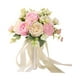 thumbnail image 2 of Ramo de novia de rosas artificiales de 9,8 pulgadas de alto para ceremonia de boda, 2 of 9