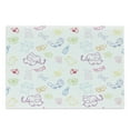 thumbnail image 1 of Cartoon Cutting Board, Drawing Style Elephants Teddy Bears Flowers Butterflies Bees Pattern, Decorative Tempered Glass Cutting and Serving Board, Large Size, Multicolor, by Ambesonne, 1 of 1