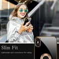 thumbnail image 6 of Compatible with iPhone Xs X Case [Magnetic Back] Slim Thin with Ring 360°Finger Stand Metal Electroplated Frame Full Body Shock-Absorption Bumper Soft Flexible Tup Mobile Cover-Black, 6 of 16